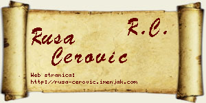 Rusa Cerović vizit kartica